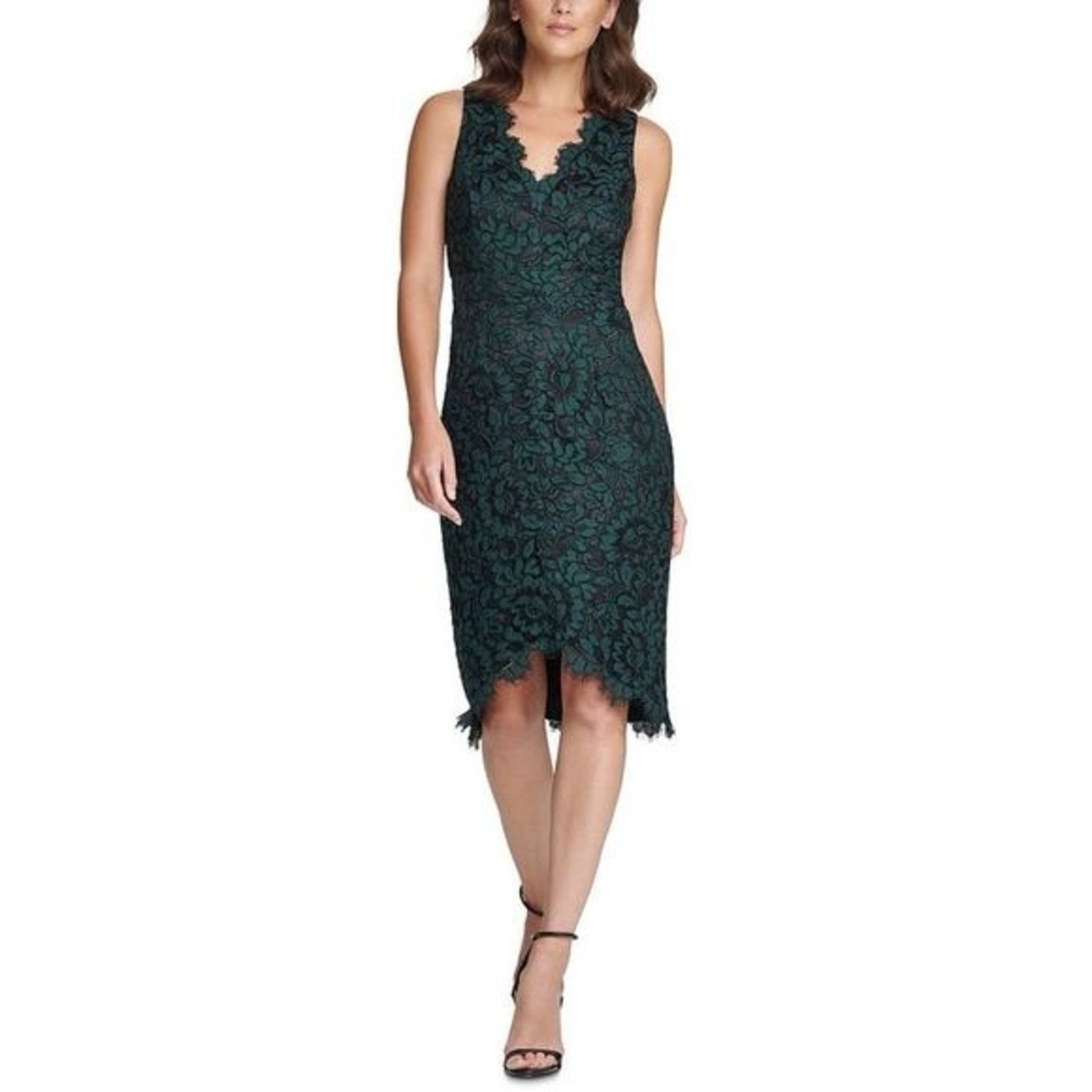 Eliza J Green Lace Midi Dress